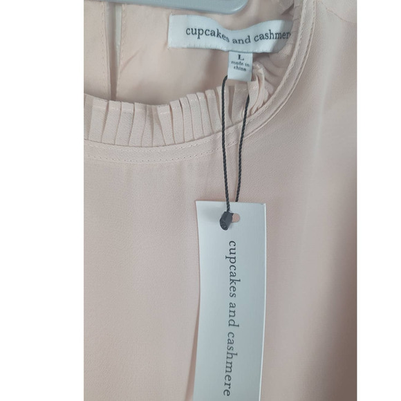 Cupcakes and Cashmere Pink Long Sleeve Mini Dress Womens L NWT MSRP $145 - Picture 5 of 7